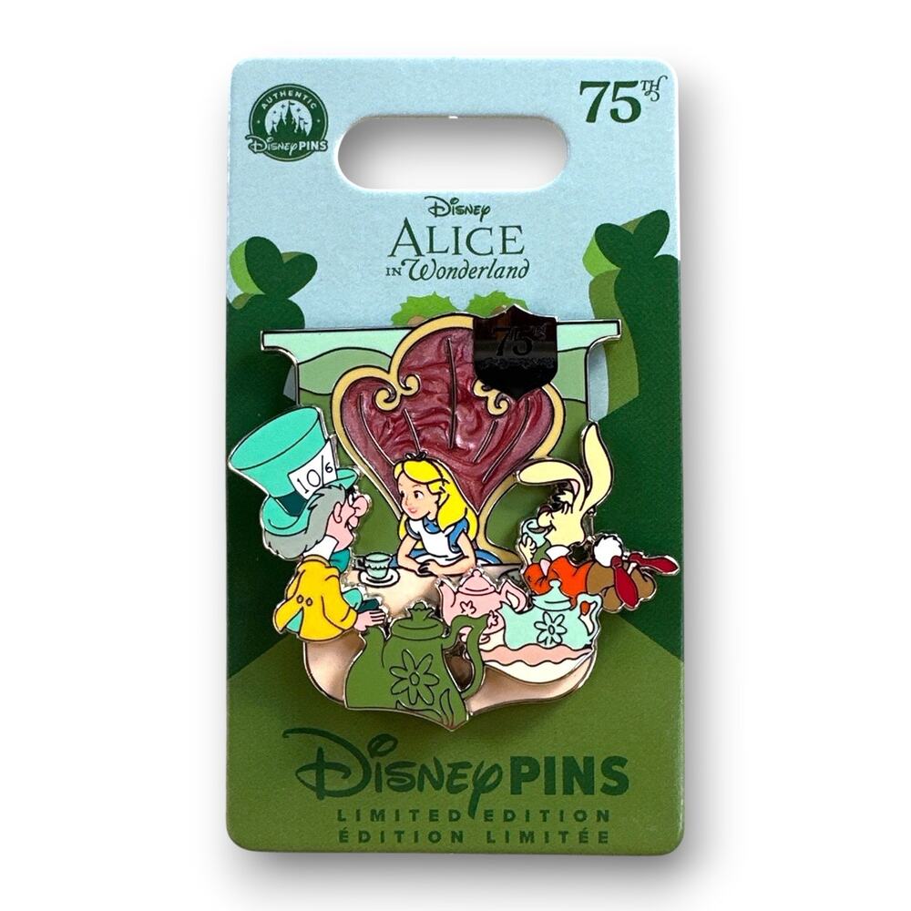2026 Disney Parks Alice In Wonderland 75th Anniv LE4000 Pin Mad Hatter Tea party